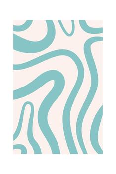 Abstract Curved Rectangle Pattern Hand Drawn vector