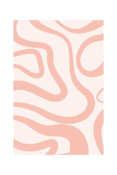 Flat Illustration Hand Drawn Icon Abstract Curved Rectangle Pattern vector