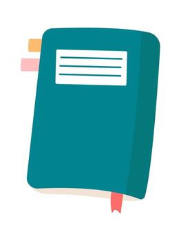 Notebook With Bookmarks vector