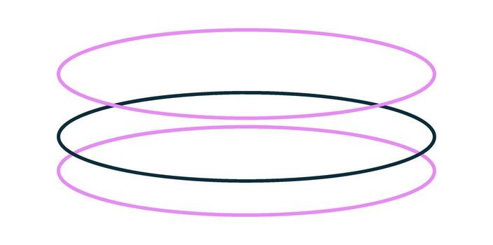 Linear Rounded Element Hand Drawn vector