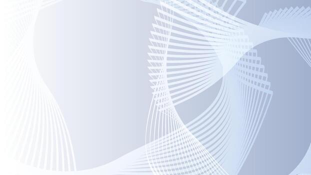 Abstract background with graceful, intertwining white lines creating dynamic, flowing patterns against a subtle gradient background of light blue and white, suggesting elegance and movement. vector