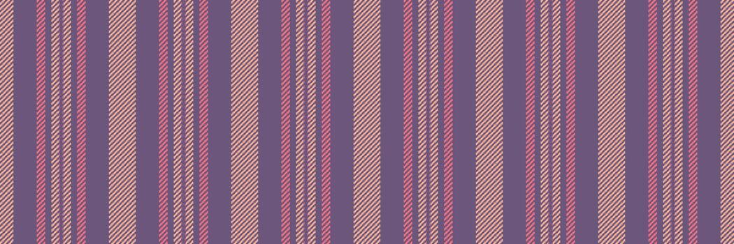 Tracery textile lines, floor seamless pattern fabric. Calm background texture vertical stripe in violet and orange colors. vector
