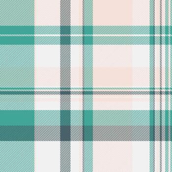 Classic plaid pattern. Soft teal, blush, and neutral hues create a calming effect. Use for textile design, backgrounds, or adding a traditional touch. vector
