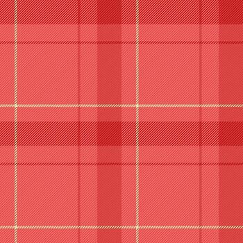 Vibrant coral and cream plaid pattern. Perfect for textile design, apparel, or website backgrounds. This seamless texture evokes warmth and a touch of classic style. vector