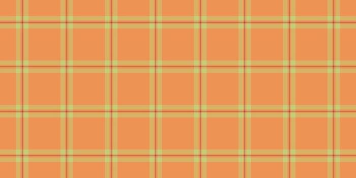 Vibrant orange and pale green plaid pattern. Perfect for backgrounds, textile designs, or website interfaces. This simple yet stylish grid evokes feelings of warmth and optimism. vector