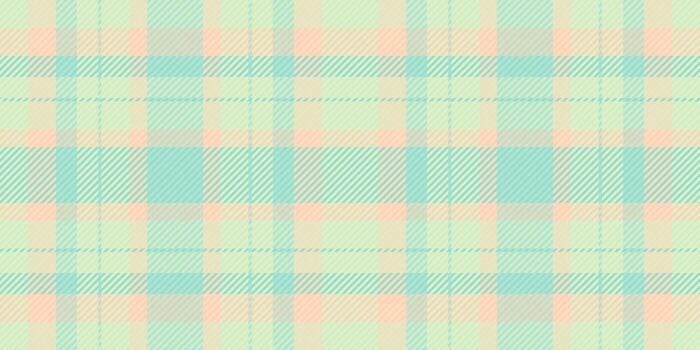 suave pastel tartán modelo en calmante menta, durazno, y crema tonos ideal para textil diseño, marca, sitios web, y embalaje. evoca sentimientos de serenidad y amable feminidad. vector