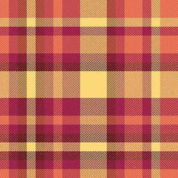 cálido tartán modelo. acogedor y atractivo textura en naranja, amarillo, y vino matices ideal para antecedentes, textiles, y otoño temas versátil fondo elemento. vector