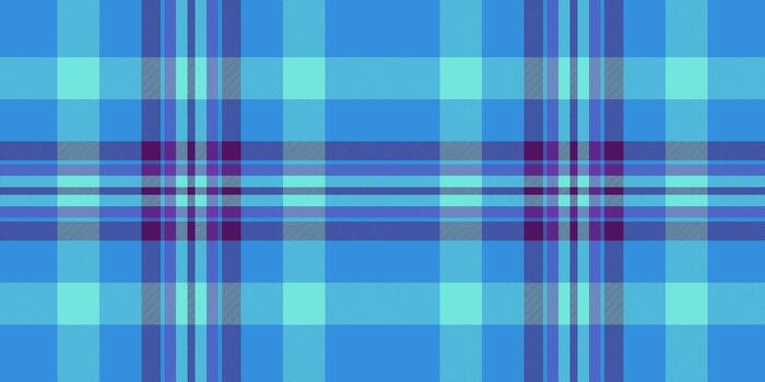 cuerda sin costura tartán, nuevo año tela textura modelo. 1950s antecedentes cheque textil tartán en cian y verde azulado colores. vector