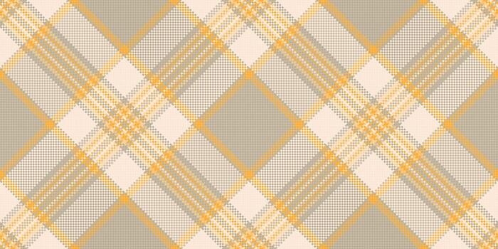 elegante beige y oro tartán modelo. sutil textura agrega profundidad. Perfecto para otoñal diseños, vestir, o sitio web antecedentes. evoca calor y sofisticación. versátil y eterno estilo. vector