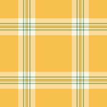 Basic texture background check, customer seamless tartan. Intricate plaid textile pattern fabric in amber and lime colors. vector