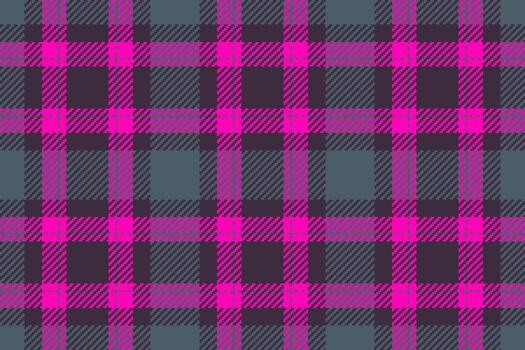 Vibrant pink and grey plaid pattern. Perfect for textile design, fashion, or website backgrounds. Bold geometric texture evokes energy and style. Use as a seamless repeat for various applications. vector