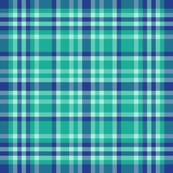 Classic plaid pattern in cool blues and greens. Timeless, versatile background for textiles, fashion, or design. A refreshing, calming, stylish texture. vector