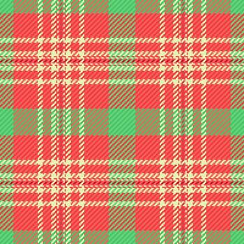 Vibrant red, green, and cream plaid pattern. Perfect for textile designs, holiday projects, or adding a touch of festive cheer to any project. vector