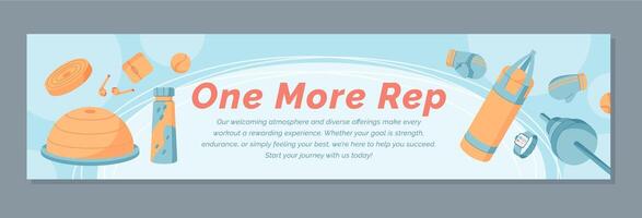Fitness equipment and motivational environment vector