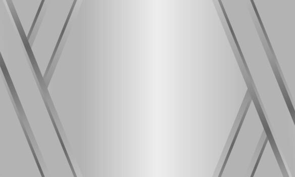 Modern silver metallic background with intersecting lines and aesthetic diagonal design vector