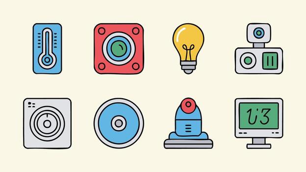 AI Generate Modern Icon Set for Technology Devices and Gadgets vector