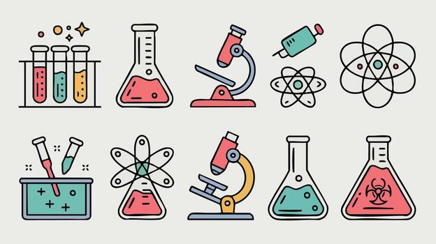 AI Generate Science Lab Tools Illustrations for Educational Purposes vector