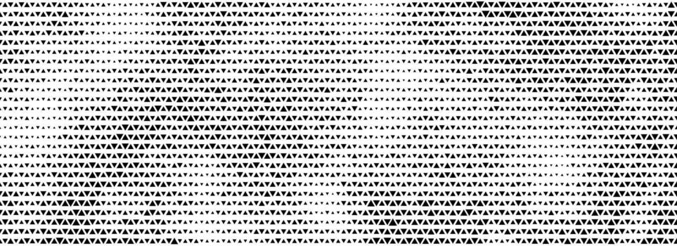 Grunge triangle halftone texture pattern. Abstract rough dirty geometric background. Tech mosaic triangular halfton overlay. Wallpaper for banner, booklet, poster, leaflet, brochure vector