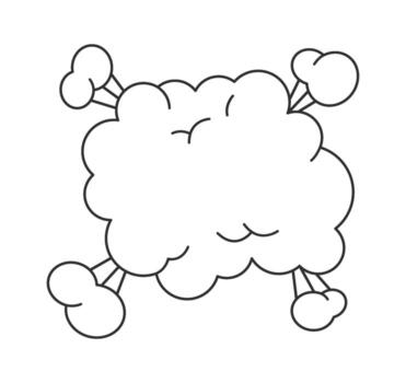 cómic explosión nube vector