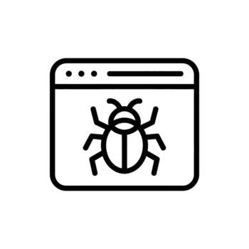 la seguridad cibernética amenaza en línea error detección sitio web error malware virus hacker Internet navegador vector