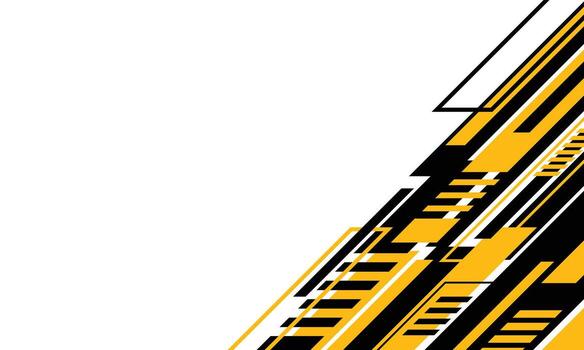 Abstract geometric background with yellow and black diagonal lines vector