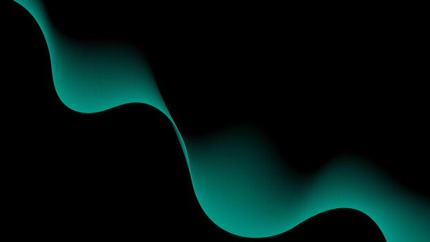 Abstract black background green color motion wave background vector