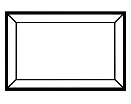 Simple Black Rectangular Frame, Minimalist Design, Blank Template for Image or Text, Clean and Modern Style, Perfect for Mockups and Presentations vector