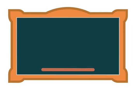 Elegant Wooden Framed Chalkboard with a Rustic, Empty Slate for Message, Announcement, or Menu in a Vintage Setting vector