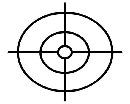 Precise Targeting A Crisp, Black and White Circular Target Graphic for Aim, Focus, and Success vector