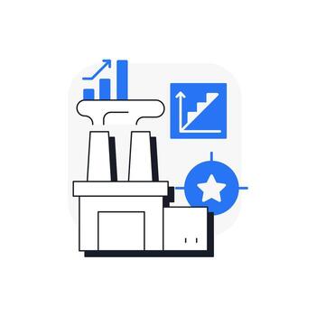 Lead strategy flat outline concept icon. Increases resources for predicted demand. Capacity management. Business planning. Modern line illustration with blue glyphs. Conceptual visual. Easy to edit vector