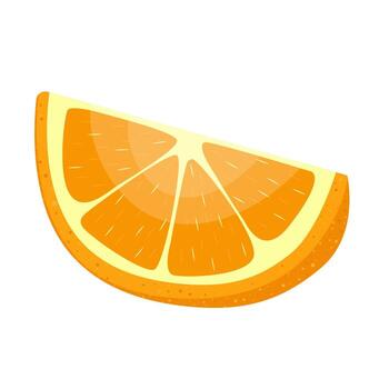 orange with slices on white background. graphic design elements. Hand drawn vector