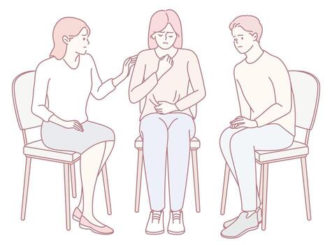 An illustration of a supportive counseling session highlighting the importance of guidance vector