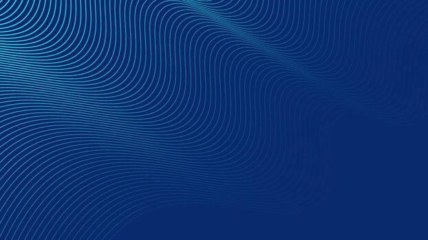 Blue abstract wave lines technology background with mesh gradient glowing curve lines pattern. vector