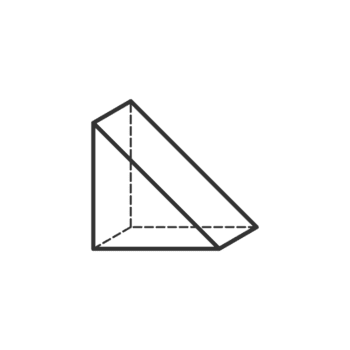 regelbunden triangel- prisma 3d geometrisk former i mörk Färg och transparent bakgrund png