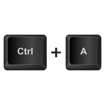 Ctrl and A,illustration Keyboard Button on dark color and transparent background png