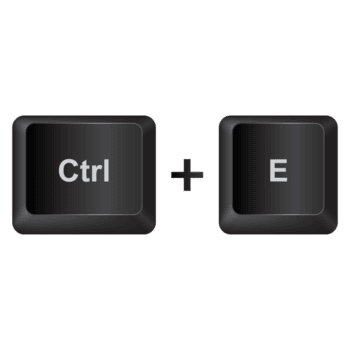 Ctrl and E,illustration Keyboard Button on dark color and transparent background png