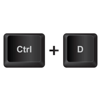 Ctrl and D,illustration Keyboard Button on dark color and transparent background png
