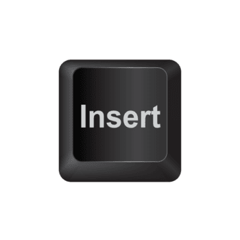 insertar, ilustración teclado botón en oscuro color y transparente antecedentes png