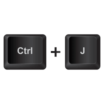Ctrl and J,illustration Keyboard Button on dark color and transparent background png