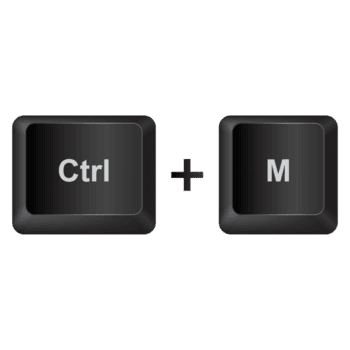 Ctrl and M,illustration Keyboard Button on dark color and transparent background png