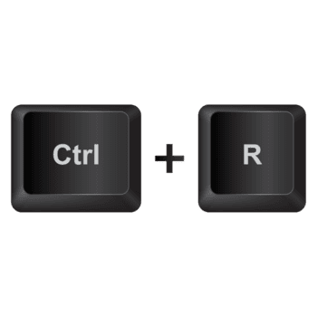 Ctrl and R,illustration Keyboard Button on dark color and transparent background png