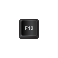 f12, ilustração teclado botão em Sombrio cor e transparente fundo png