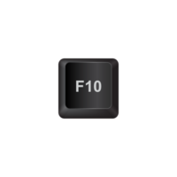 f10, ilustração teclado botão em Sombrio cor e transparente fundo png