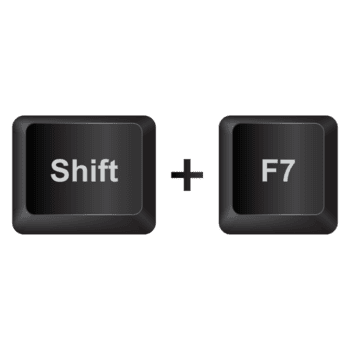 Shift F7,illustration Keyboard Button on dark color and transparent background png