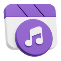 música carretes 3d icono png