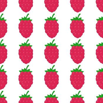 frambuesa sin costura modelo. verano bayas antecedentes. modelo para textil, tela, fondo de pantalla, envase papel, etc. vector