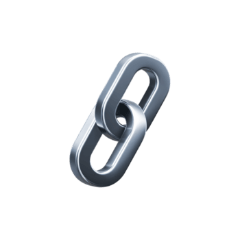 Metallic Chain Link Symbolizing Connection And Strength. Represents Networking And Security Concepts Isolated On Transparent Background png