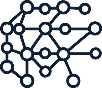 interconectado nodos red estructura conexiones tecnología vector