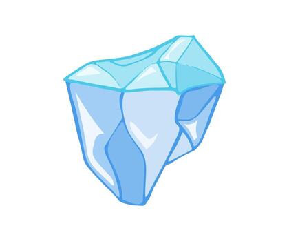 Iceberg melting, raising sea levels and disrupting ocean currents, a significant consequence of global warming and climate change, threatening ecosystems and coastal communities vector