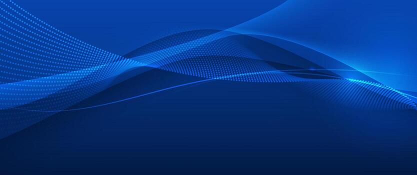 Abstract blue wave graphic design vector